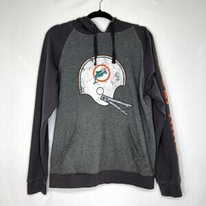 Miami Dolphins NFL by Fanatics Pro Line Pullover Hoodie Gray Black Size Small